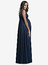 Rear View Thumbnail - Midnight Navy Dessy Collection Maternity Bridesmaid Dress M433