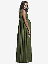 Rear View Thumbnail - Olive Green Dessy Collection Maternity Bridesmaid Dress M433