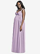 Front View Thumbnail - Pale Purple Dessy Collection Maternity Bridesmaid Dress M433