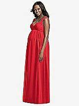 Front View Thumbnail - Parisian Red Dessy Collection Maternity Bridesmaid Dress M433