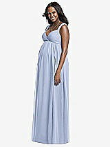 Front View Thumbnail - Sky Blue Dessy Collection Maternity Bridesmaid Dress M433