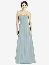 Front View Thumbnail - Morning Sky Strapless Sweetheart Gown with Optional Straps