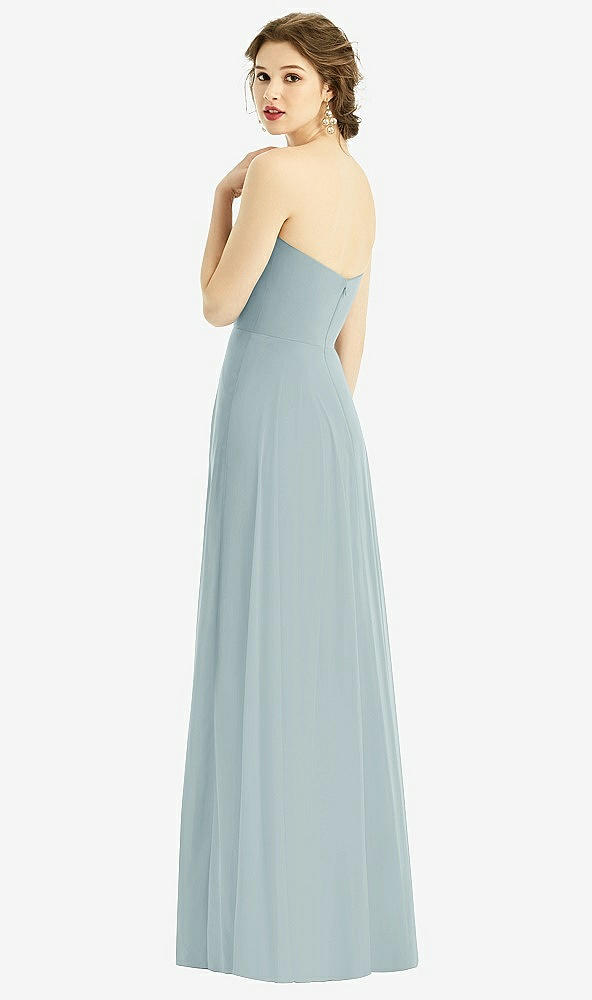 Back View - Morning Sky Strapless Sweetheart Gown with Optional Straps