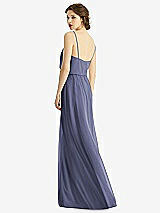 Rear View Thumbnail - French Blue V-Neck Blouson Bodice Chiffon Maxi Dress