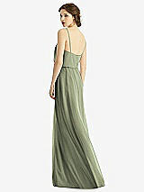 Rear View Thumbnail - Sage V-Neck Blouson Bodice Chiffon Maxi Dress