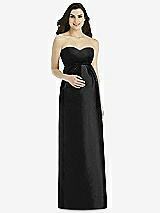 Front View Thumbnail - Black Alfred Sung Maternity Bridesmaid Dress Style M435