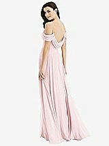 Front View Thumbnail - Ballet Pink Off-the-Shoulder Open Cowl-Back Maxi Dress