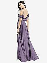 Front View Thumbnail - Lavender Off-the-Shoulder Open Cowl-Back Maxi Dress