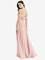 Front View Thumbnail - Rose - PANTONE Rose Quartz Off-the-Shoulder Open Cowl-Back Maxi Dress