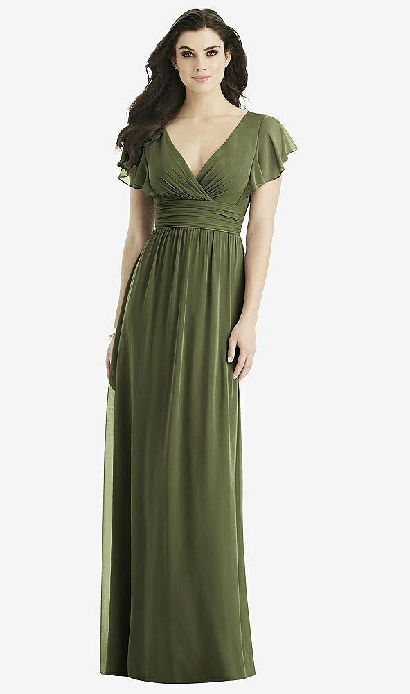 Front View - Olive Green Studio Design Bridesmaid Dress 4526