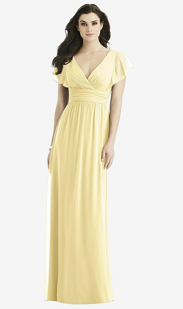 Front View - Pale Yellow Studio Design Bridesmaid Dress 4526