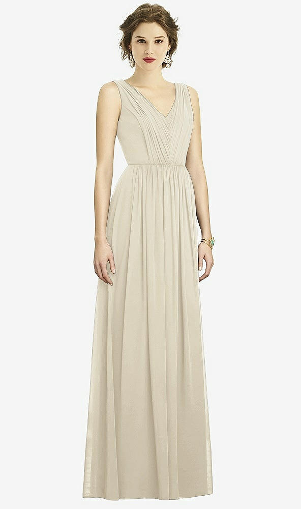 Front View - Champagne Dessy Bridesmaid Dress 3005