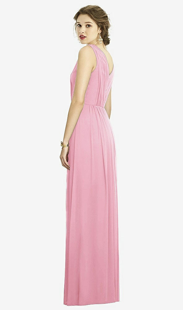 Back View - Peony Pink Dessy Bridesmaid Dress 3005