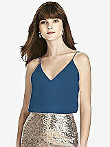 Front View Thumbnail - Dusk Blue After Six Bridesmaid Top T1507