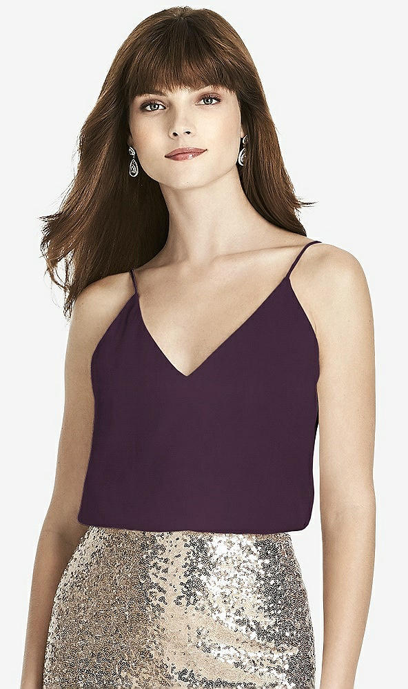 Front View - Aubergine After Six Bridesmaid Top T1507