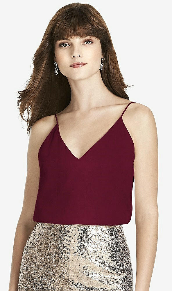Front View - Cabernet After Six Bridesmaid Top T1507