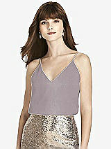 Front View Thumbnail - Cashmere Gray After Six Bridesmaid Top T1507