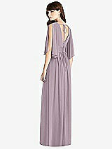 Rear View Thumbnail - Lilac Dusk Split Sleeve Backless Chiffon Maxi Dress