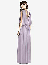 Rear View Thumbnail - Lilac Haze Split Sleeve Backless Chiffon Maxi Dress