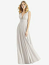 Front View Thumbnail - Oyster & Light Nude Bella Bridesmaids Dress BB109