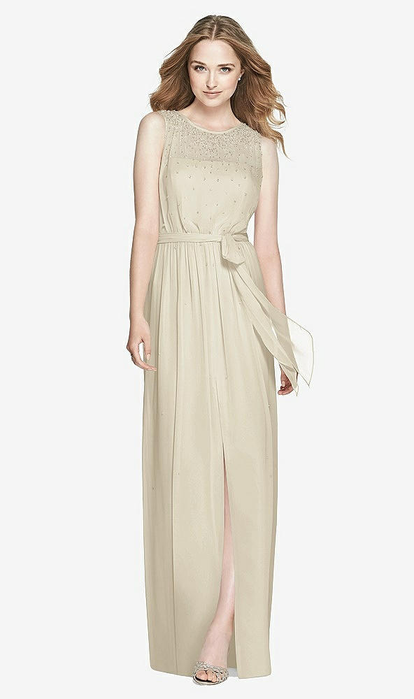 Front View - Champagne Dessy Bridesmaid Dress 3025