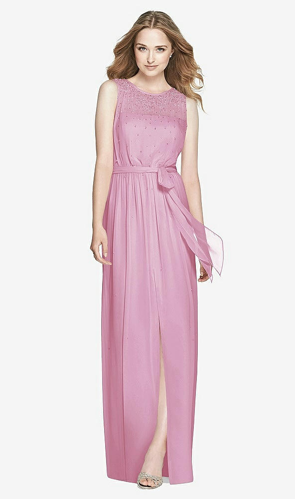 Front View - Powder Pink Dessy Bridesmaid Dress 3025