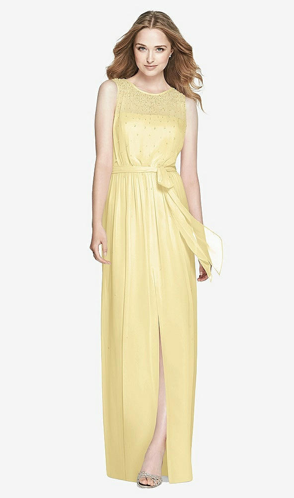 Front View - Pale Yellow Dessy Bridesmaid Dress 3025