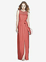 Front View Thumbnail - Coral Pink Dessy Bridesmaid Dress 3025