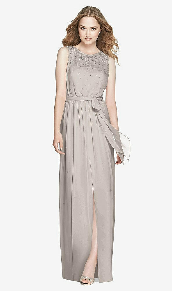 Front View - Taupe Dessy Bridesmaid Dress 3025