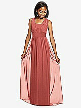 Front View Thumbnail - Coral Pink Dessy Collection Junior Bridesmaid Dress JR543