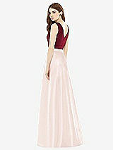 Rear View Thumbnail - Blush & Burgundy Alfred Sung Bridesmaid Dress D753