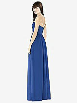 Rear View Thumbnail - Classic Blue Sweeheart Chiffon Natural Waist Dress