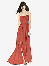 Front View Thumbnail - Amber Sunset Sweeheart Chiffon Natural Waist Dress