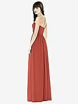Rear View Thumbnail - Amber Sunset Sweeheart Chiffon Natural Waist Dress