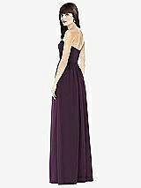 Rear View Thumbnail - Aubergine Sweeheart Chiffon Natural Waist Dress