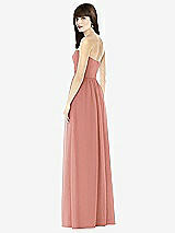 Rear View Thumbnail - Desert Rose Sweeheart Chiffon Natural Waist Dress