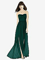 Front View Thumbnail - Evergreen Sweeheart Chiffon Natural Waist Dress