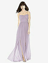 Front View Thumbnail - Lilac Haze Sweeheart Chiffon Natural Waist Dress