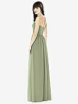 Rear View Thumbnail - Sage Sweeheart Chiffon Natural Waist Dress
