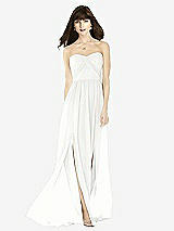 Front View Thumbnail - White Sweeheart Chiffon Natural Waist Dress