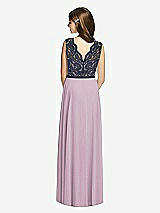 Rear View Thumbnail - Suede Rose & Midnight Navy Dessy Collection Junior Bridesmaid Dress JR542