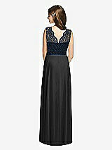 Rear View Thumbnail - Black & Midnight Navy Dessy Collection Junior Bridesmaid Dress JR542
