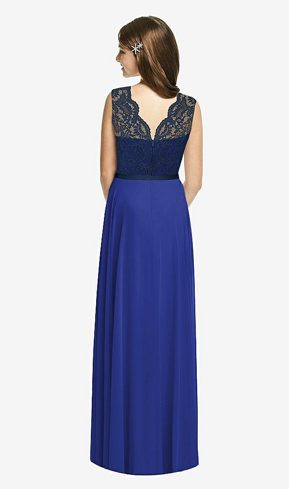 Back View - Cobalt Blue & Midnight Navy Dessy Collection Junior Bridesmaid Dress JR542