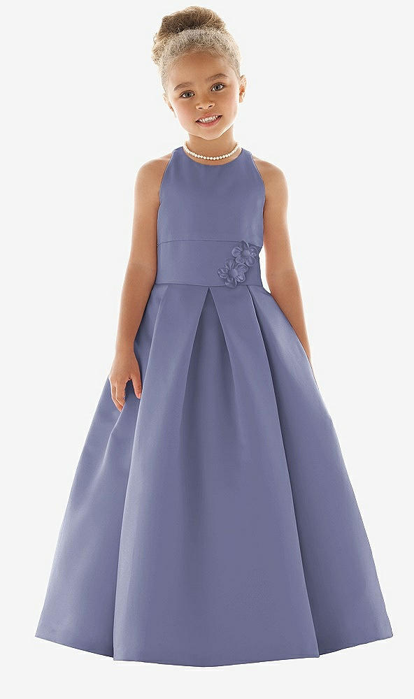 Front View - French Blue Flower Girl Dress FL4059