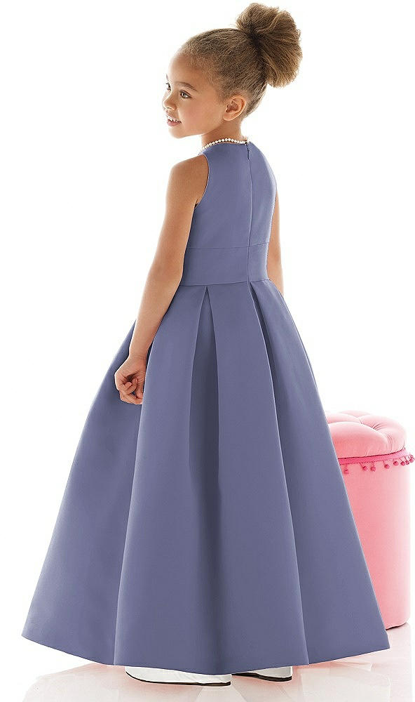 Back View - French Blue Flower Girl Dress FL4059