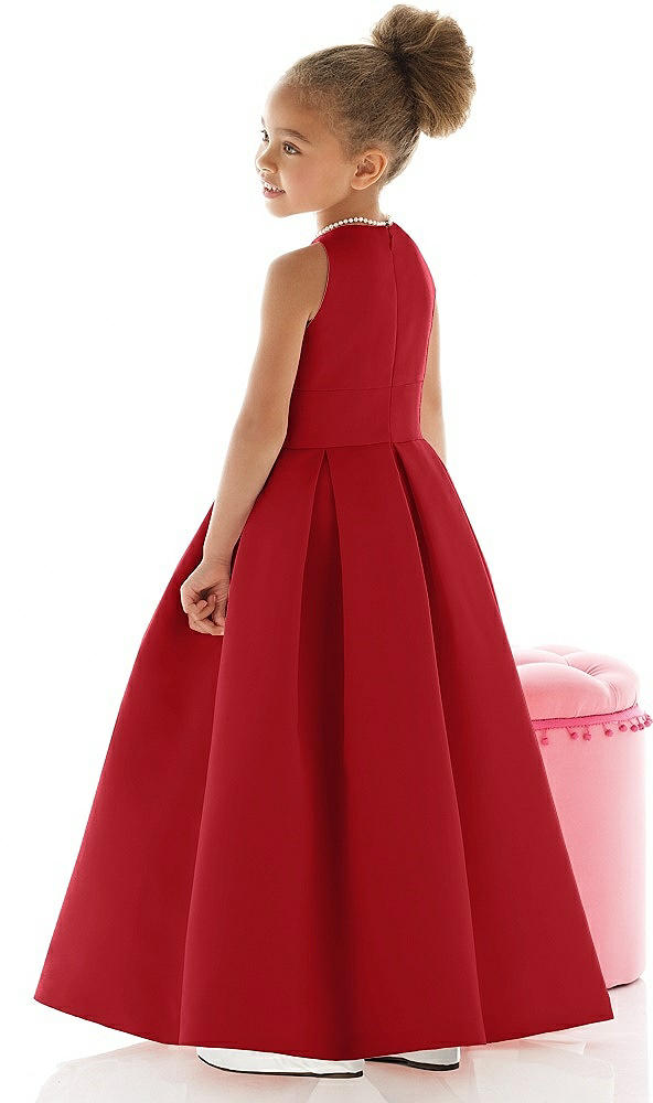 Back View - Garnet Flower Girl Dress FL4059