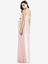 Rear View Thumbnail - Ballet Pink Sleeveless Satin Twill Maternity Dress