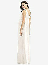 Rear View Thumbnail - Ivory Sleeveless Satin Twill Maternity Dress