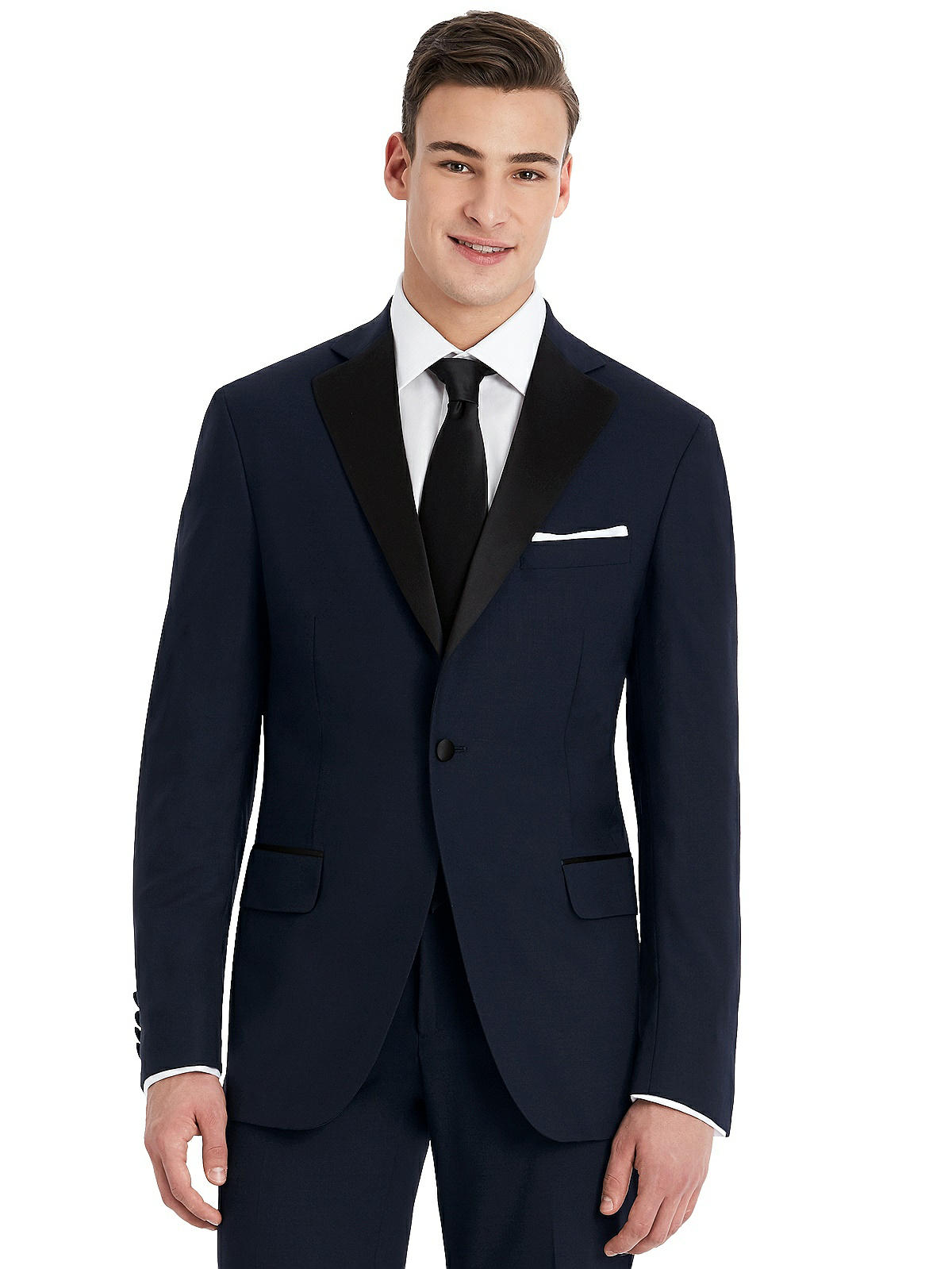 Hardwick Navy Modern Fit Tuxedo Jacket In Navy | The Dessy Group