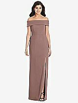 Front View Thumbnail - Sienna Cuffed Off-the-Shoulder Trumpet Gown